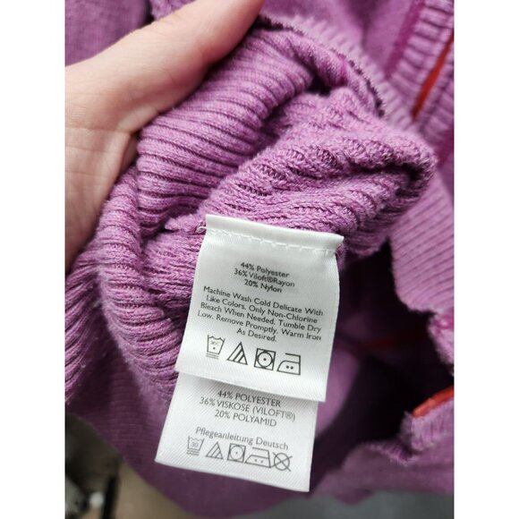 Eddie Bauer Womens Pink Hooded Full-Zip Sweater Knit Jacket With Pockets Size M - Picture 5 of 6